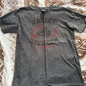 Harley-Davidson Men's Gray and Red Tee